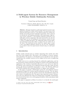 A Multi-agent System for Resource Management in Wireless