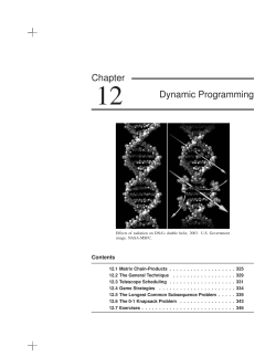 Chapter 12 Dynamic Programming