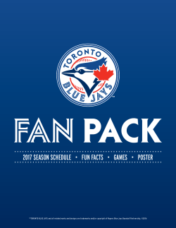 2017 season schedule • fun facts • games • poster