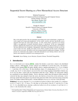 Sequential Secret Sharing as a New Hierarchical Access Structure