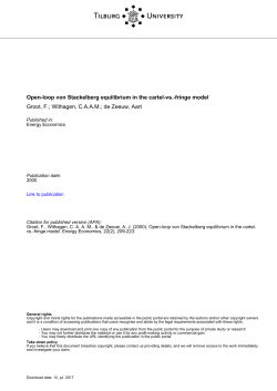 Tilburg University Open-loop von Stackelberg equilibrium in the