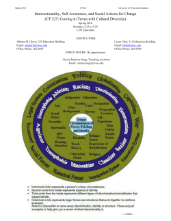 Intersectionality, Self ​Awareness, and Social Actions for Change