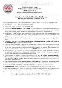 Innisfail Netball Carnival - Innisfail Netball Association