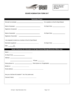 2017 Board nomination form