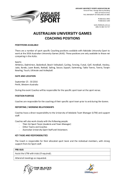 Coaching - AU Sport | AU Sport