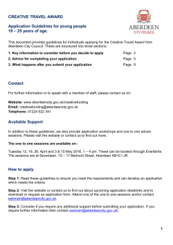 Creative Travel Award Guidelines