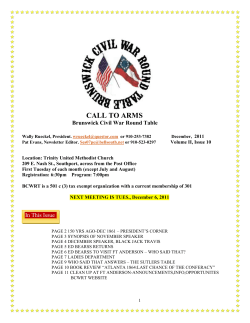 Call to Arms Dec 2011 - Brunswick Civil War Round Table