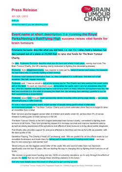 ie running the Royal Parks/Having a Ball/Flying High success raises