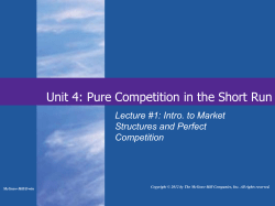 Pure Competition in the Short Run