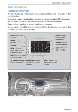 Touchscreen Operation