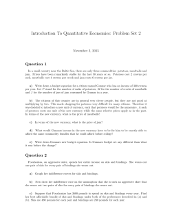 Introduction To Quantitative Economics: Problem Set 2