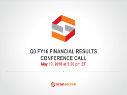 q3 fy16 financial results conference call