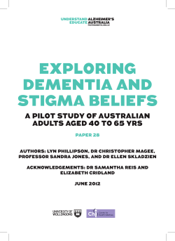 expl0ring dementia and stigma beliefs