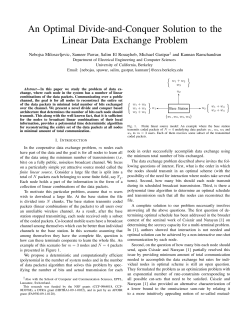An Optimal Divide-and-Conquer Solution to the Linear Data