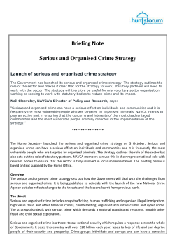 Serious and Organised Crime Strategy