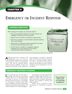 EMERGENCy OR INCIDENT RESPONSE