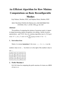 An Efficient Algorithm for Row Minima Computations on Basic