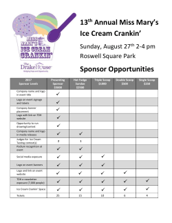 Sponsorship I - Miss Mary`s Ice Cream Crankin`