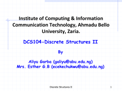 Matrices and Determinants - Department of Computer Science | ABU
