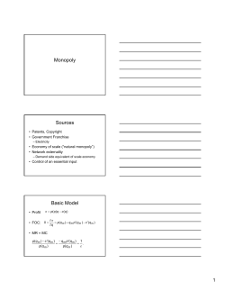 Monopoly Sources Basic Model