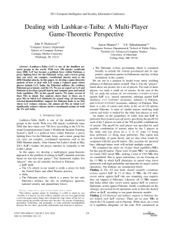 Dealing with Lashkar-e-Taiba: A Multi-player