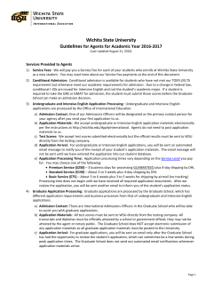 Guidelines for Agents - Wichita State University
