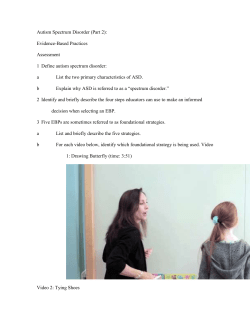 Autism Spectrum Disorder (Part 2)