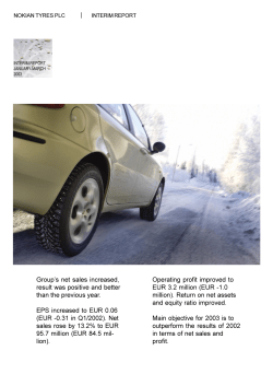 Group`s net sales increased, result was positive and