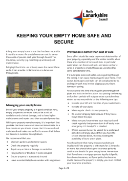 keeping your empty home safe and secure