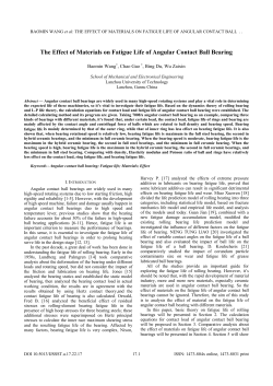 The Effect of Materials on Fatigue Life of Angular Contact Ball