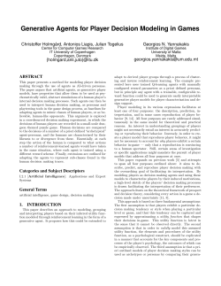 Generative Agents for Player Decision Modeling in