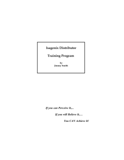 Isagenix Distributor Training Program