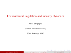 Environmental Regulation and Industry Dynamics