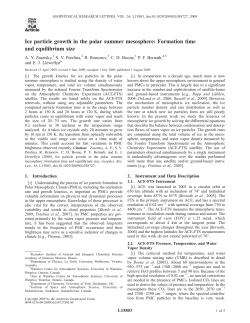 Ice particle growth in the polar summer mesosphere: Formation time