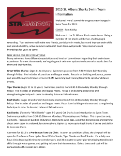 2015 St. Albans Sharks Swim Team Meet Schedule