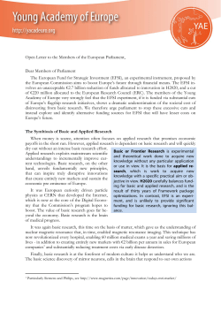 Open Letter to the Members of the European Parliament, Dear