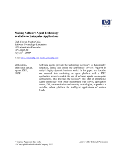 Making Software Agent Technology available to