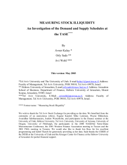 MEASURING STOCK ILLIQUIDITY An Investigation of the Demand