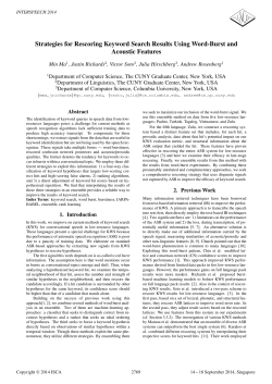 Strategies for Rescoring Keyword Search Results