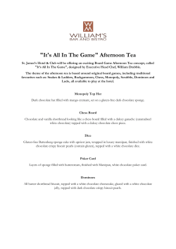 "It`s All In The Game" Afternoon Tea