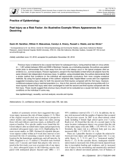 Past Injury as a Risk Factor: An Illustrative Example Where