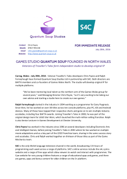 GAMES STUDIO ​QUANTUM SOUP​FOUNDED IN NORTH WALES