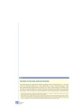 Investments in mixed funds: nature and motivations