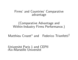 Comparative Advantage and Within#Industry Firms Performance.