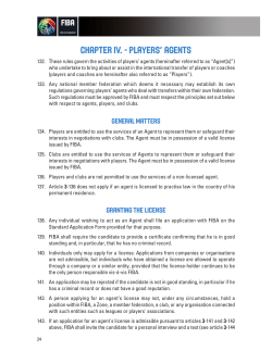 Chapter IV. - Players` Agents