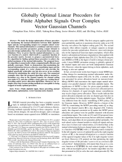 Globally Optimal Linear Precoders for Finite Alphabet Signals Over