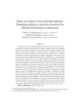 Taxes on output of the polluting industry: Designing policies to