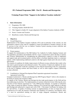 European Commission`s &ldquo;Bosnia and Herzegovina 2008 Progress