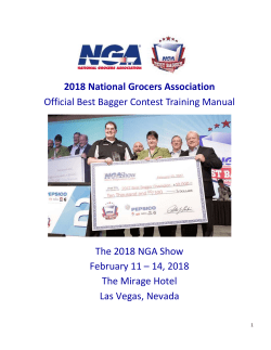 2018 Best Bagger Manual for Contest Coordinators