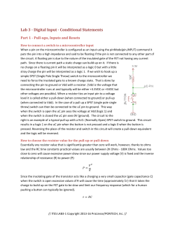 Lab 3 - Digital Input - Conditional Statements